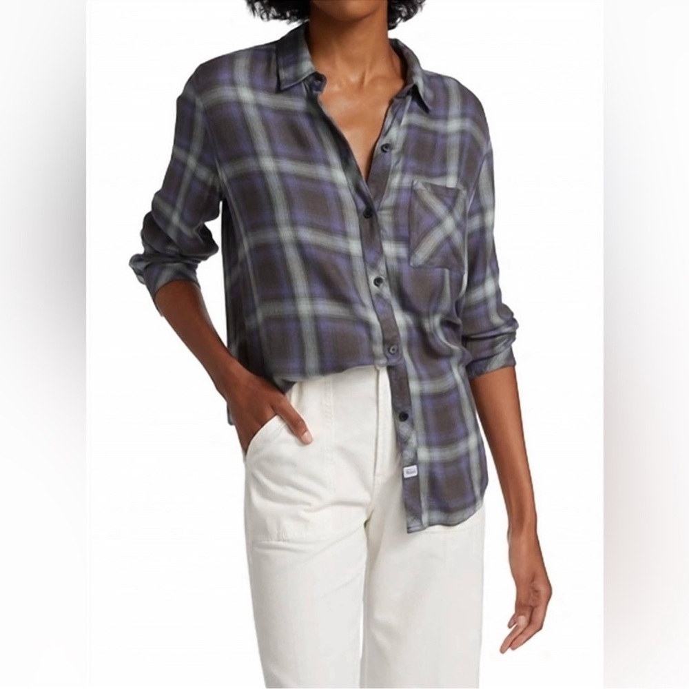 Rails Hunter Faded Plaid Button-Up Shirt